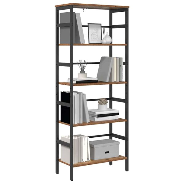 vidaXL Boekenkast Oud Hout 60 x 29,5 x 149 cm Bewerkt hout