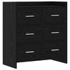 vidaXL Dressoir Zwart eiken 75 x 33 x 80 cm Bewerkt hout