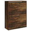 vidaXL Schoenenkast 63x24x81 cm bewerkt hout gerookt eikenkleurig