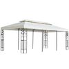 vidaXL Prieel met dubbel dak 6x3 m wit
