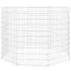 vidaXL Vrije uitloop dierenverblijf 8 panelen 54x100 cm gegalvaniseerd ijzer