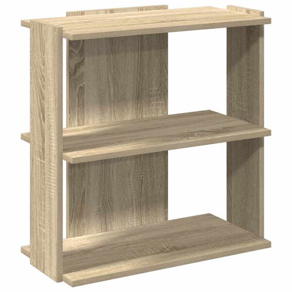 vidaXL Boekenkast 3-laags 60x30x60 cm bewerkt hout sonoma eikenkleurig