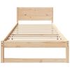 vidaXL Bedframe met hoofdeinde Naturel 90 x 200 cm Massief grenenhout