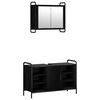vidaXL Badkamerkastenset 2 st Zwart eiken 65,5 x 34 x 61 cm
