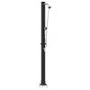 vidaXL Buitenzonne-douche Zwart 217 cm PVC en Aluminium