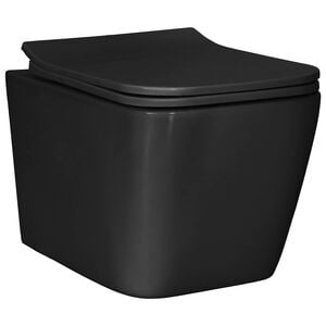 vidaXL Hangtoilet Keramiek Zwart