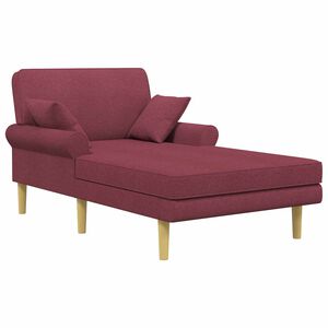 vidaXL Chaise longue Wijnrood Stof