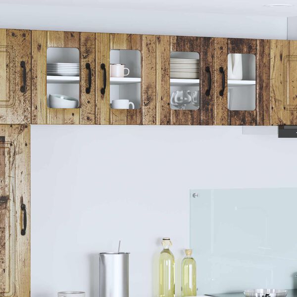 vidaXL Keukenkast 2 pcs Oudhout 60 x 31 x 40 cm Bewerkt hout