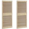 vidaXL Kastdeur 2 pcs Naturel 140,5 x 2,1 x 59,5 cm Massief grenenhout