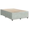 vidaXL Boxspring met matras fluweel lichtgrijs 120x190 cm