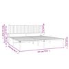 vidaXL Bedframe met hoofdbord metaal wit 183x213 cm