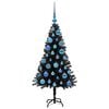vidaXL Kerstboom met 150 LED met standaard Zwart 120 cm PVC