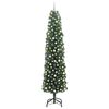 vidaXL Kunstkerstboom Groen 240 cm PVC en Staal en Kunststof