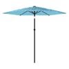 vidaXL Parasol met stalen paal 268x268x226 cm blauw
