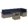 vidaXL Tuin Sofa Set 7 st Grijs Poly riet