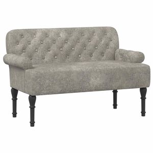 vidaXL Loungebank met knopencomfort Lichtgrijs 120 x 65 x 78 cm
