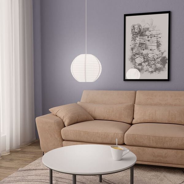 vidaXL Hanglamp E27 &Oslash;30 cm wit