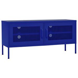 vidaXL Tv-meubel 105x35x50 cm staal marineblauw