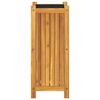 vidaXL Plantenbak met voering 31x31x75 cm massief acaciahout