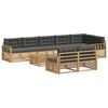 vidaXL Buiten bankenset 9 pcs Wit en antracietkleurig Polyester