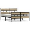 vidaXL Bedframe zonder matras metaal sonoma eikenkleurig 140x200 cm