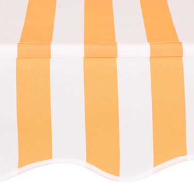 vidaXL Luifel handmatig uittrekbaar 150 cm oranje en witte strepen