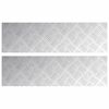 vidaXL Trap Tread Rechthoekig 2 pcs Zilver 70 x 20 cm Aluminium