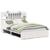 vidaXL Bed met boekenkast zonder matras grenenhout wit 150x200 cm