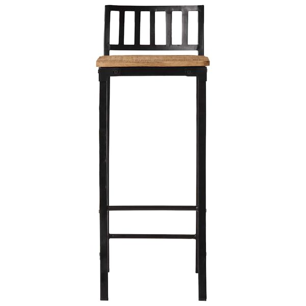 vidaXL 3-delige Barset massief ruw mangohout en metaal