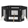vidaXL Hondenhekje met standaards 6 pcs Zwart eiken 60 x 60 cm