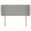 vidaXL Hoofdbord met randen 83x23x78/88 cm stof lichtgrijs