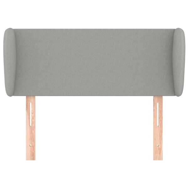vidaXL Hoofdbord met randen 83x23x78/88 cm stof lichtgrijs