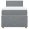vidaXL Boxspring met matras stof lichtgrijs 90x190 cm