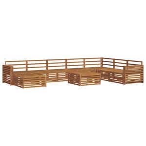 vidaXL Buiten bankenset 9 pcs Naturel Massief Acaciahout