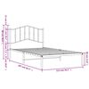 vidaXL Bedframe met hoofdbord metaal zwart 107x203 cm