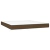 vidaXL Boxspring met matras stof donkerbruin 160x200 cm