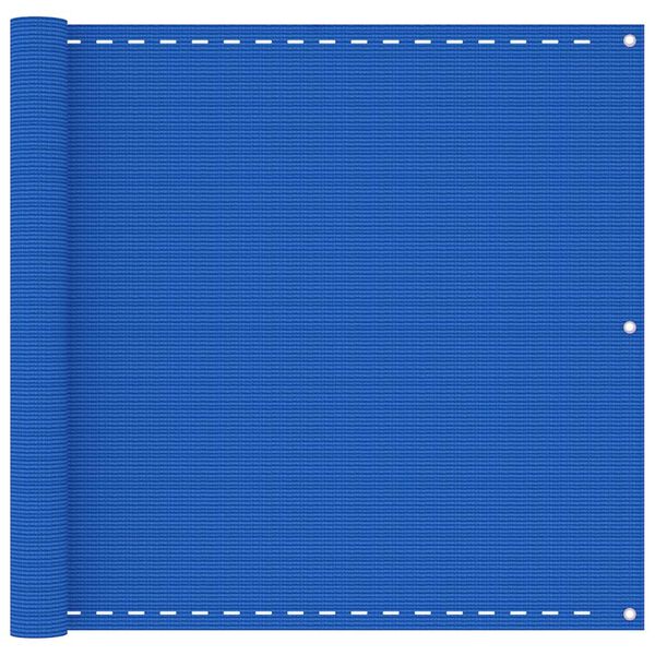 vidaXL Balkonscherm 90x400 cm HDPE blauw