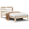 vidaXL Bedframe met hoofdbord massief grenenhout 100x200 cm