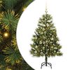 vidaXL Kunstmatige Scharnier Kerstboom met Cones Groen 120 cm
