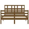 vidaXL Bedframe met hoofdbord massief hout honingbruin 140x190 cm