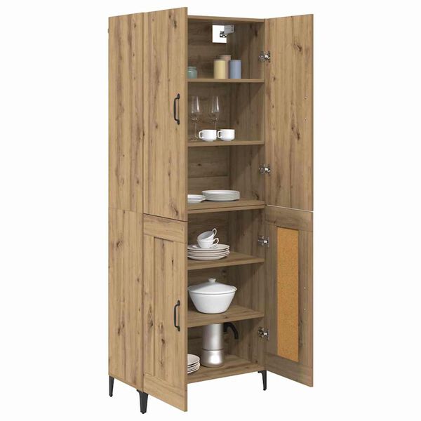 vidaXL Highboard Artisan Eiken 69,5 x 34 x 180 cm Bewerkt hout