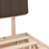 vidaXL Bedframe met Gevoerd Hoofdgedeelte Taupe 135 x 190 cm