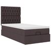 vidaXL Ottoman bed met matras 80x200cm stof donkerbruin