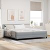 vidaXL Boxspringbed met matras Lichtgrijs 200 x 200 cm Stof