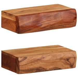 vidaXL Wandschappen 2 st 30x17x8 cm massief acaciahout