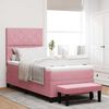 vidaXL Boxspring bed met matras Roze 90 x 190 cm Fluweel