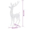 vidaXL Kerstdecoratie rendier XXL 3 st 250 LED's warmwit 180 cm acryl