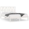vidaXL Bedframe massief grenenhout wit 160x200 cm