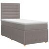 vidaXL Boxspringbed met matras met hoofdeinde Taupe 90 x 200 cm Stof