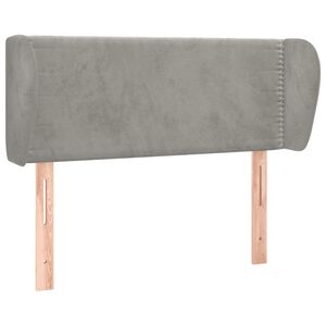 vidaXL Hoofdbord met randen 83x23x78/88 cm fluweel lichtgrijs